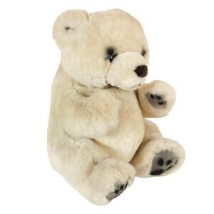 Vintage Russ Berrie Cream Teddy Bear Plush 13” Stuffed Animal Soft Toy Korea